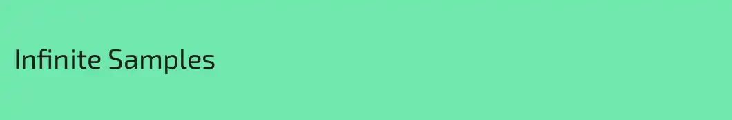 Infinite Samples